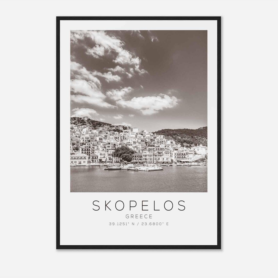 Skopelos Greece Minimalist Travel Poster Print