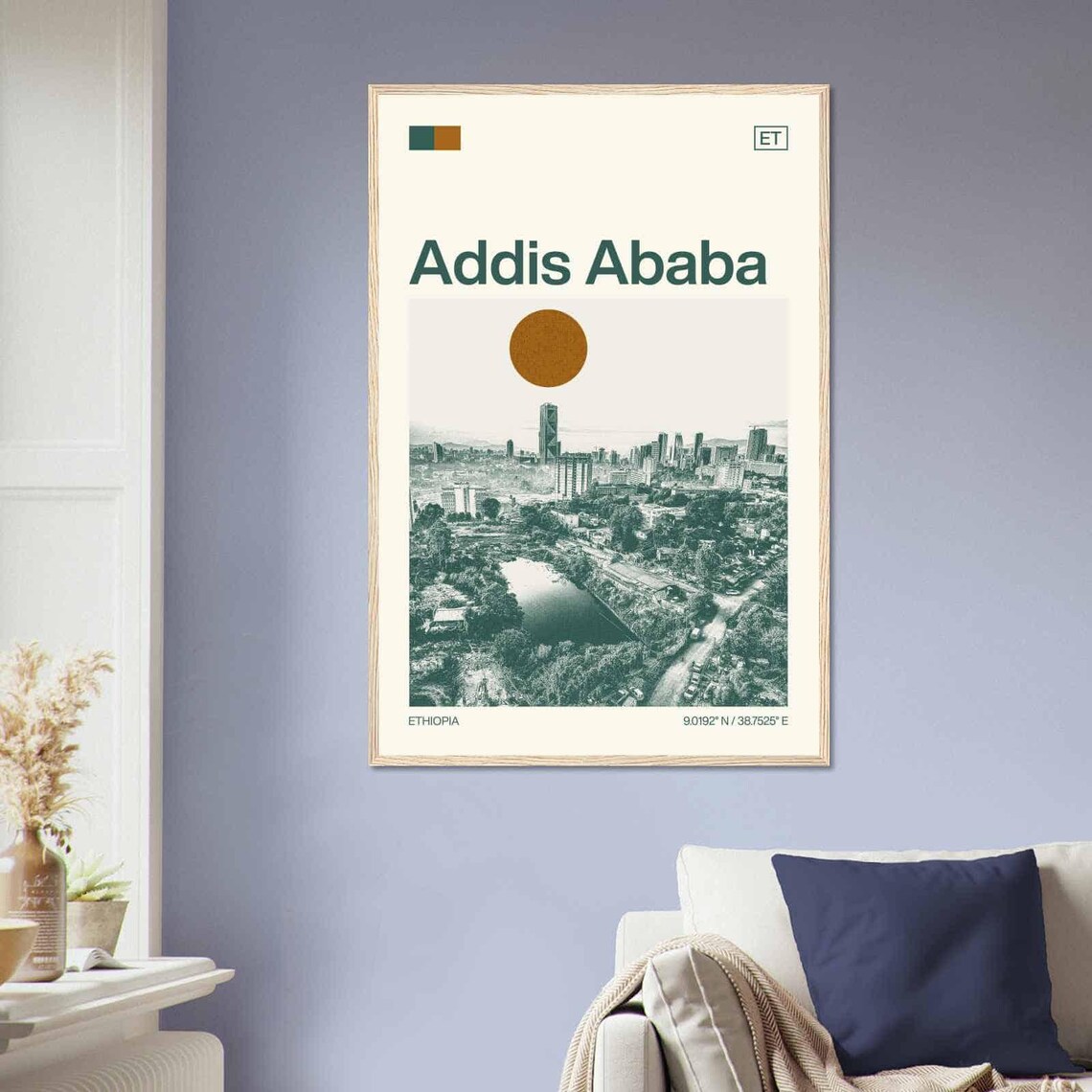 Addis Ababa Ethiopia Minimalist Travel Poster - Image 2