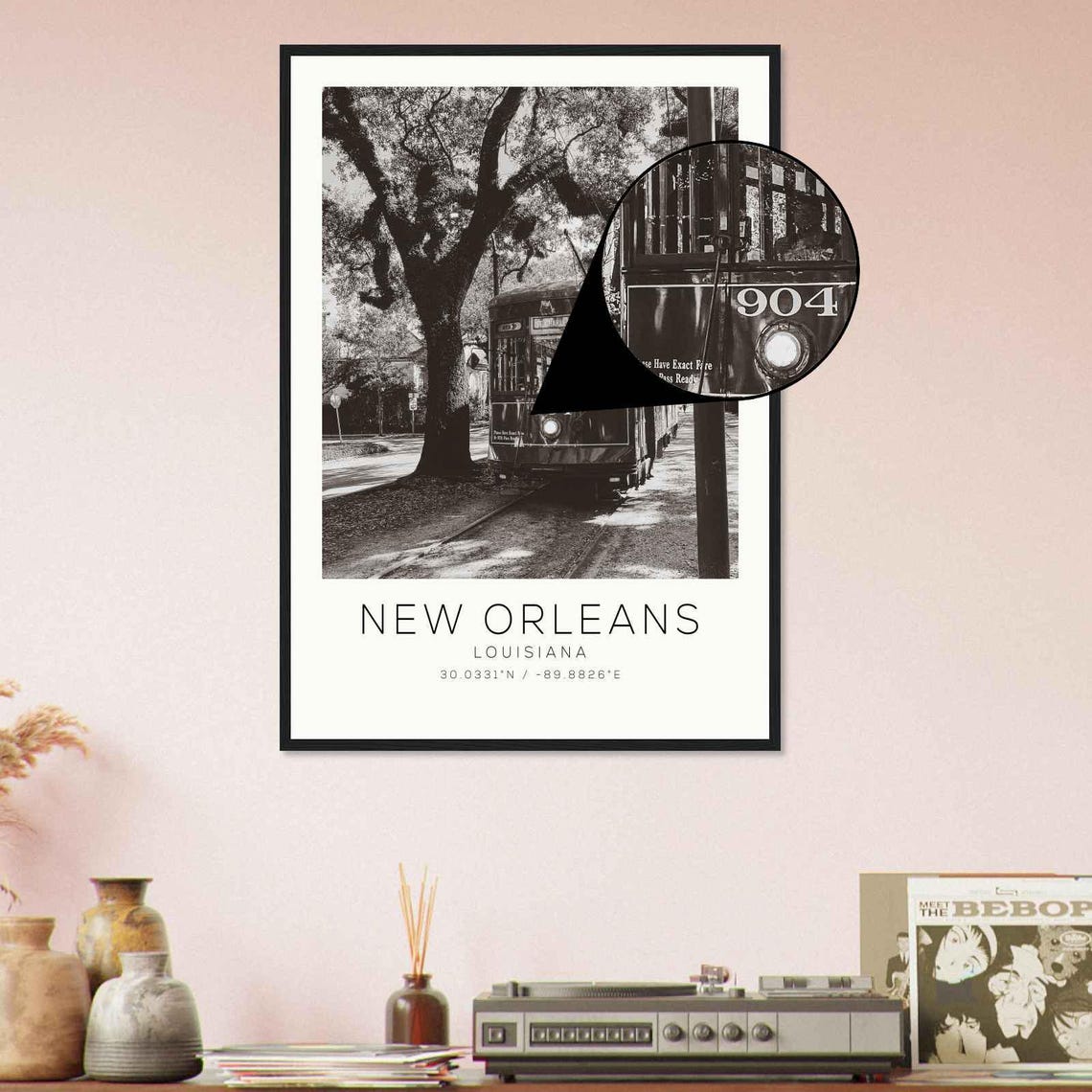 New Orleans Louisiana Ds1 Photo Travel Poster New Orleans Louisiana Travel Print Minimalist Travel Print - Image 4
