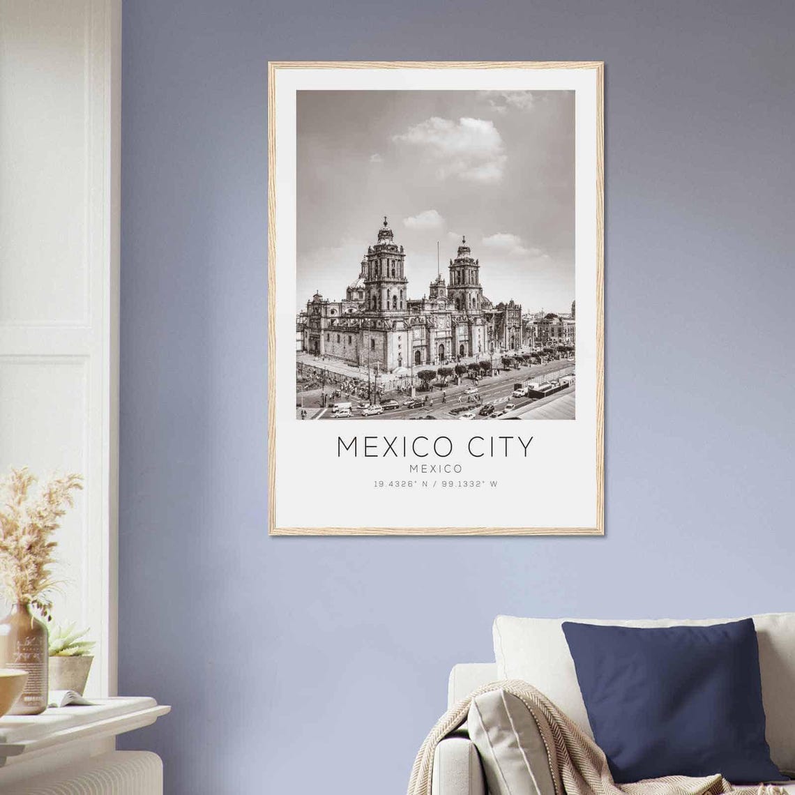 Mexico City Mexico Travel Photo Poster Bw Mexico City Travel Print Minimalist Travel Poster Print - Image 2