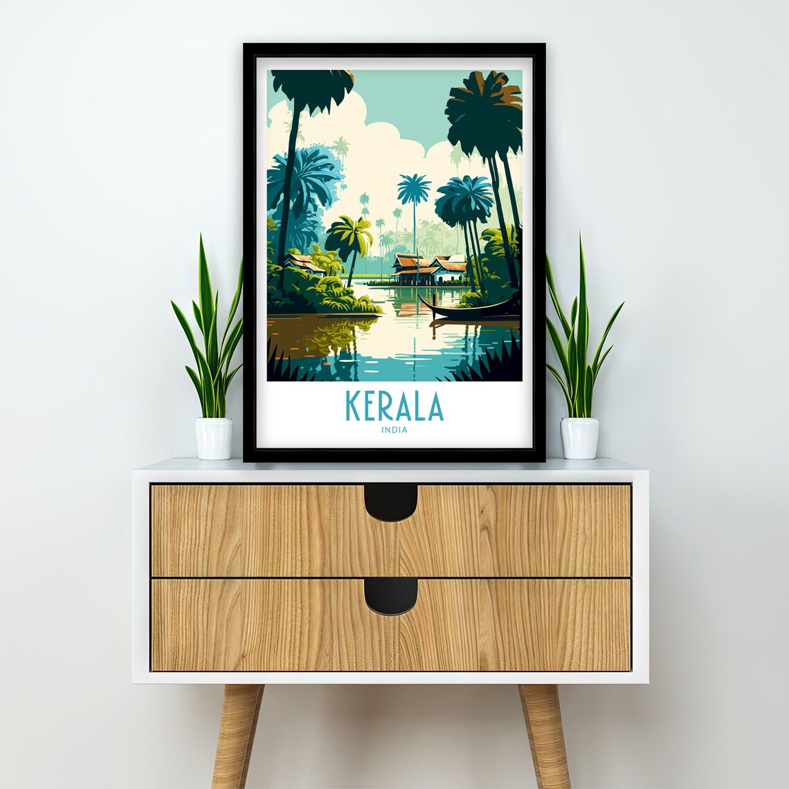 Kerala India Travel Poster, India Scenery Wall Art - Image 2