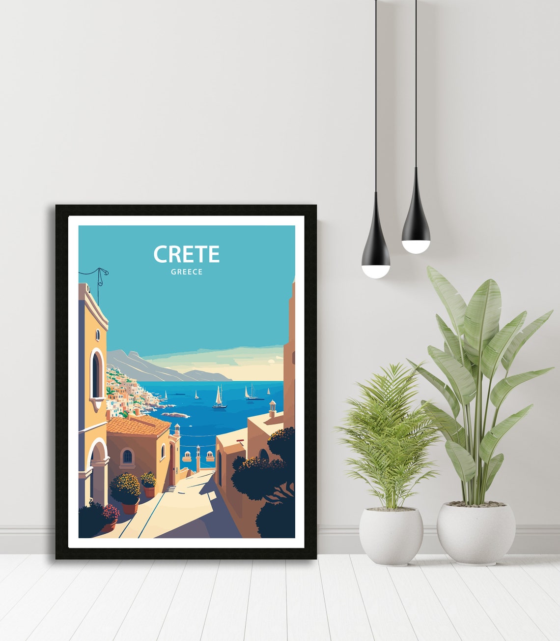 Crete Art Print Crete Art Poster Travel Poster Greece Travel Print Greece Poster Crete Print Travel Poster Crete Travel Print - Image 4