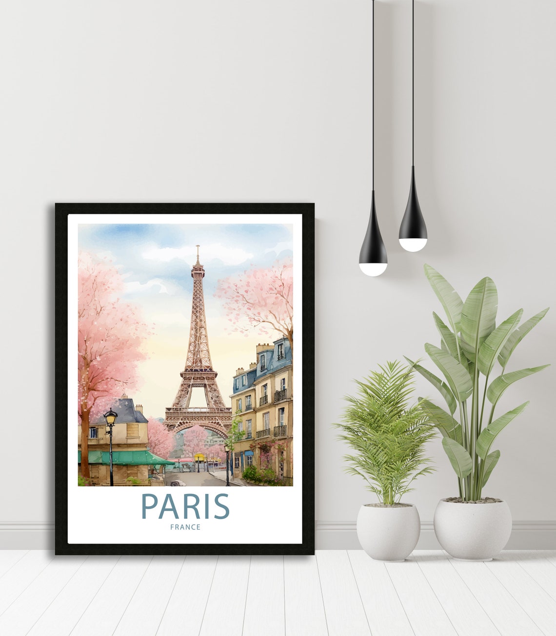 Eiffel Tower Paris Travel Print Wall Art Paris France Travel Poster Wall Hanging Home Dcor Paris France Gift Lover Paris France Art Lover - Image 5