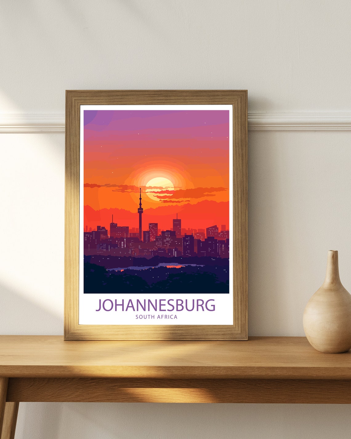 Johannesburg Travel Print Johannesburg Wall Decor South Africa Johannesburg Art Johannesburg Wall Art South Africa Poster Johannesburg Art - Image 3