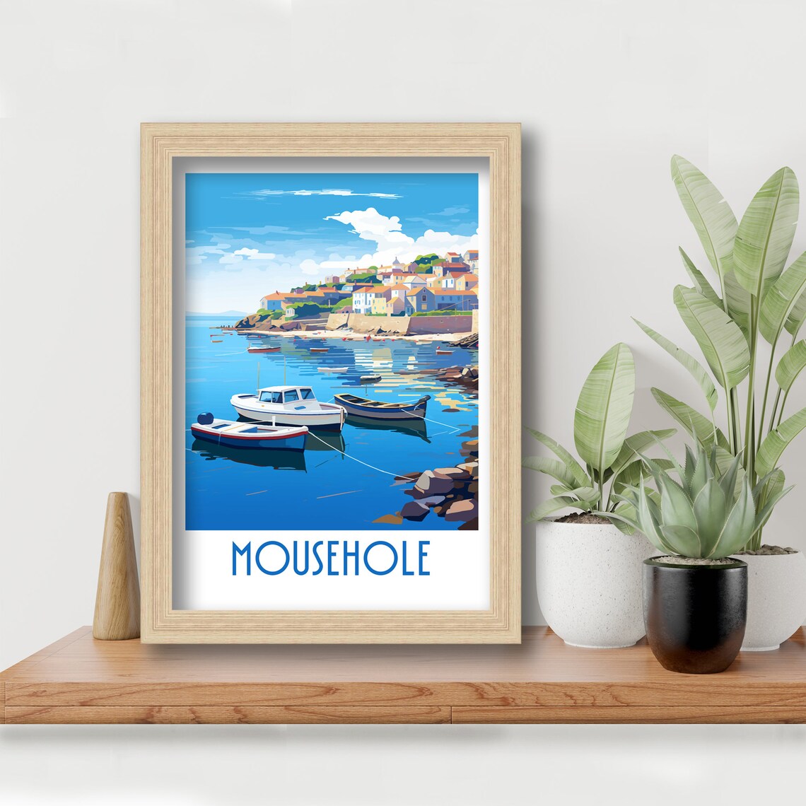 Mousehole Cornwall Fishing Harbour Boats Seaside Village Poster - Image 6