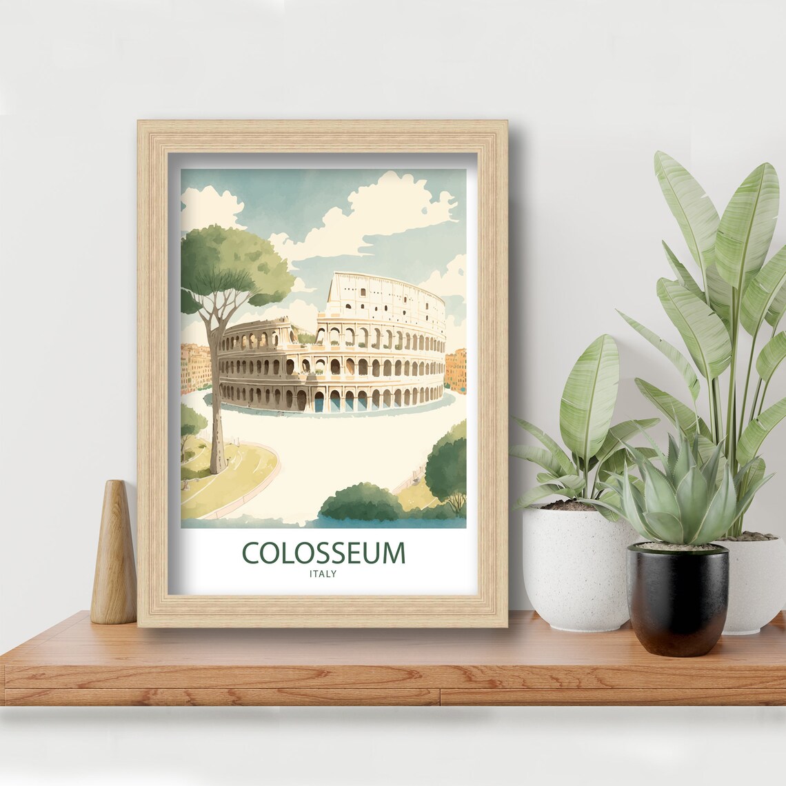 Colosseum Rome Travel Poster, Historic Landmark Print - Image 5