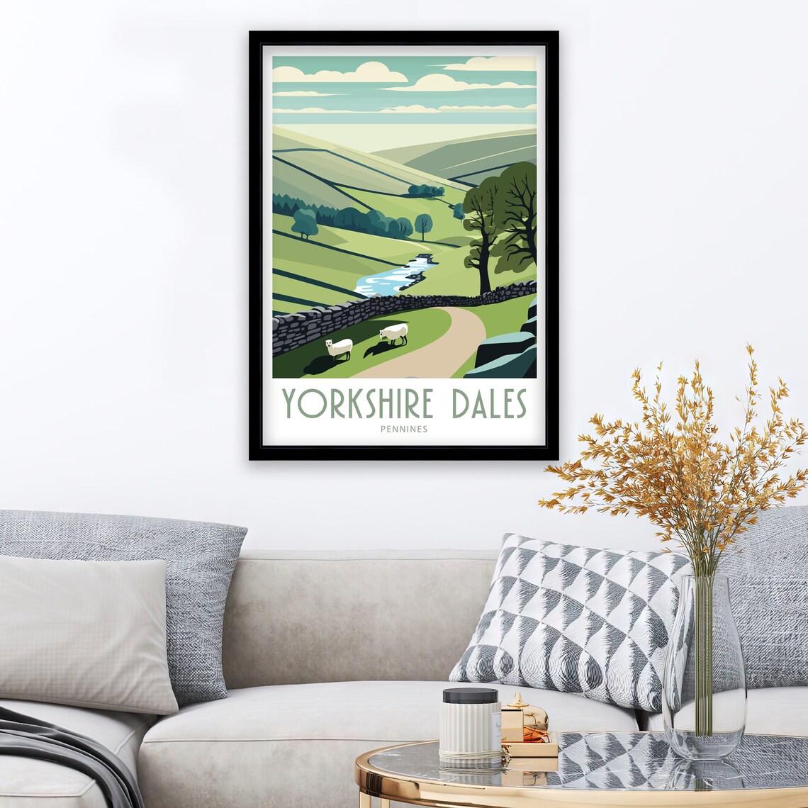 Yorkshire Dales Travel Poster, Yorkshire Scenery - Image 3