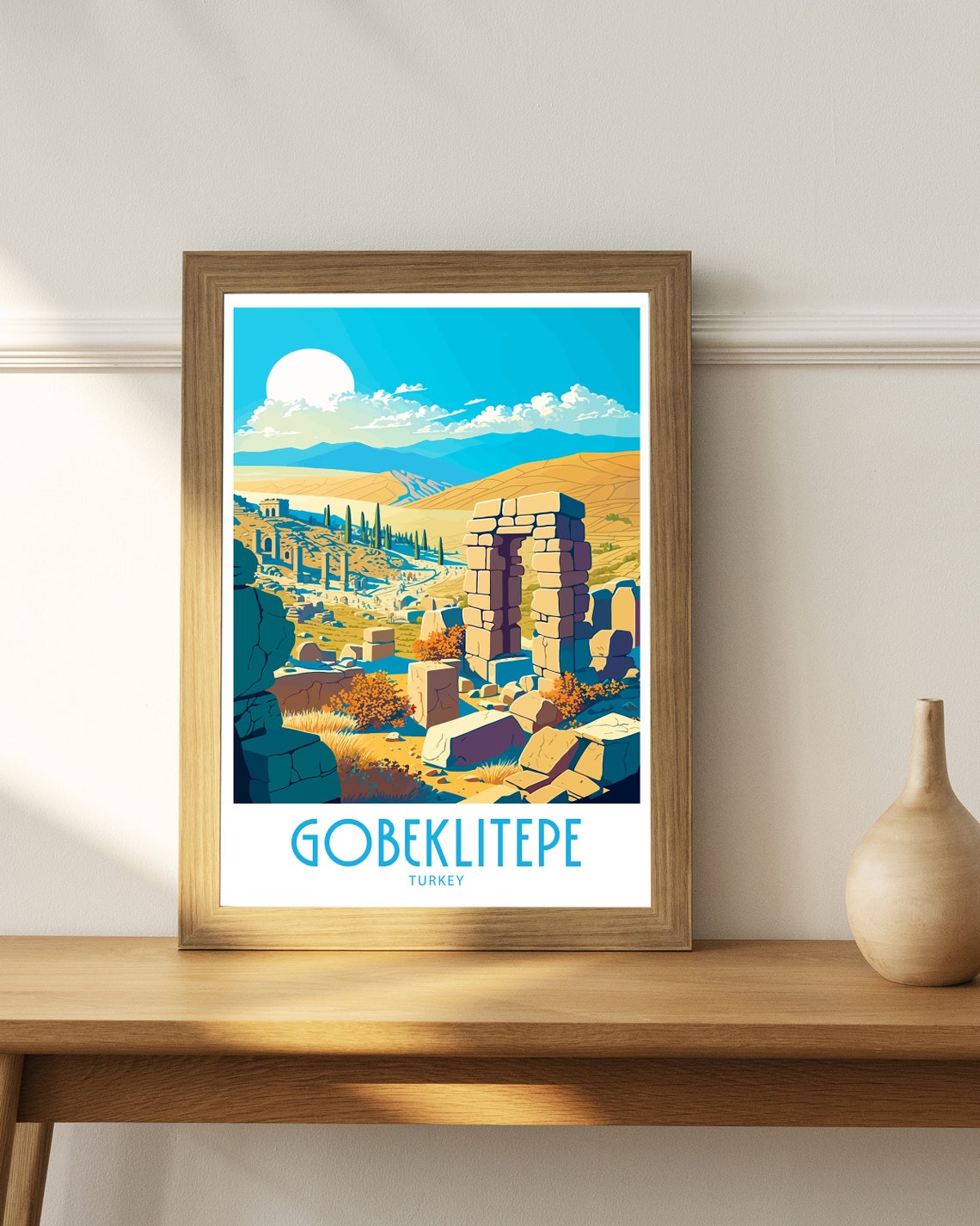 Gobekli Tepe Turkey Ancient Stone Ruins Vintage Travel Poster - Image 4