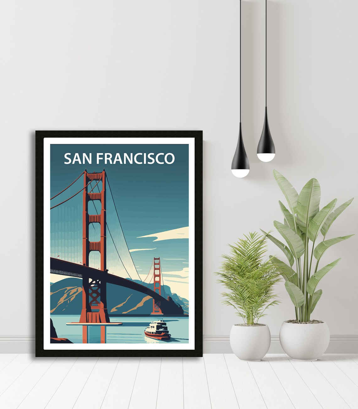 Golden Gate Bridge Travel Wall Art Poster - Image 2