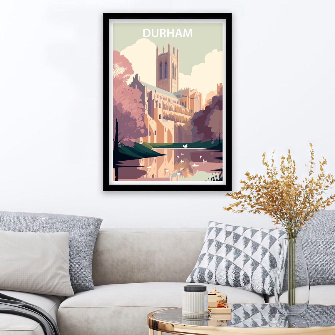 Durham Cathedral Travel Poster, Architecture Landmark - Image 2