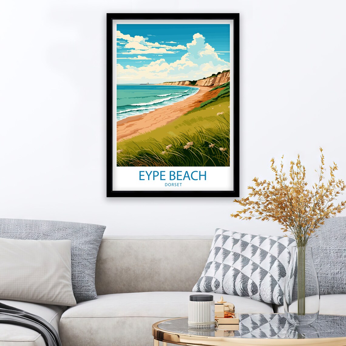 Eype Beach Travel Poster, Dorset Wall Decor - Image 2