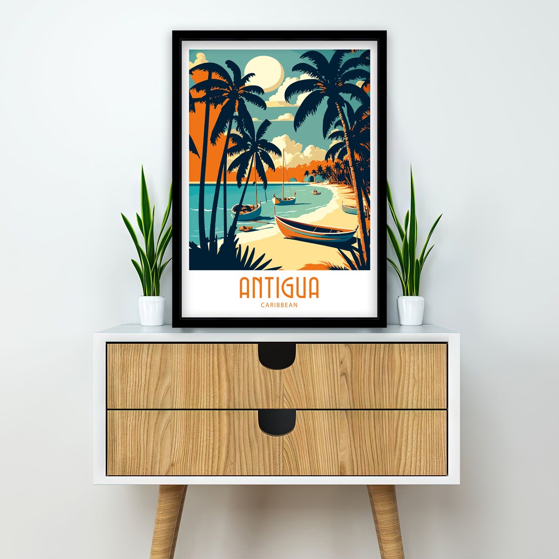 Antigua Travel Poster, Antigua Home Living Decor - Image 2
