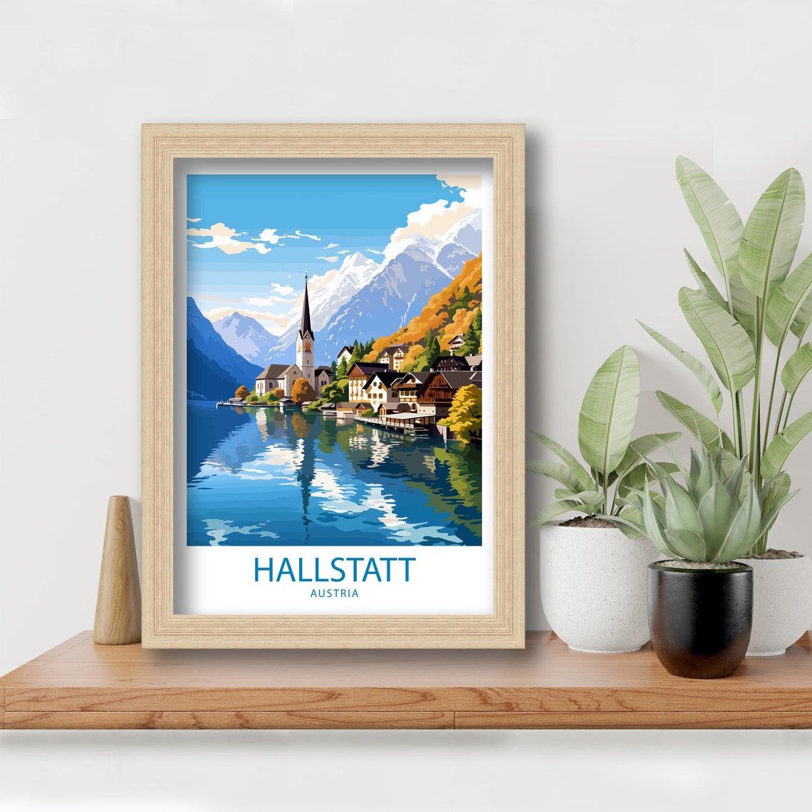 Hallstatt Austria Village on the Lake Beneath Alpine Peaks Poster - Image 4