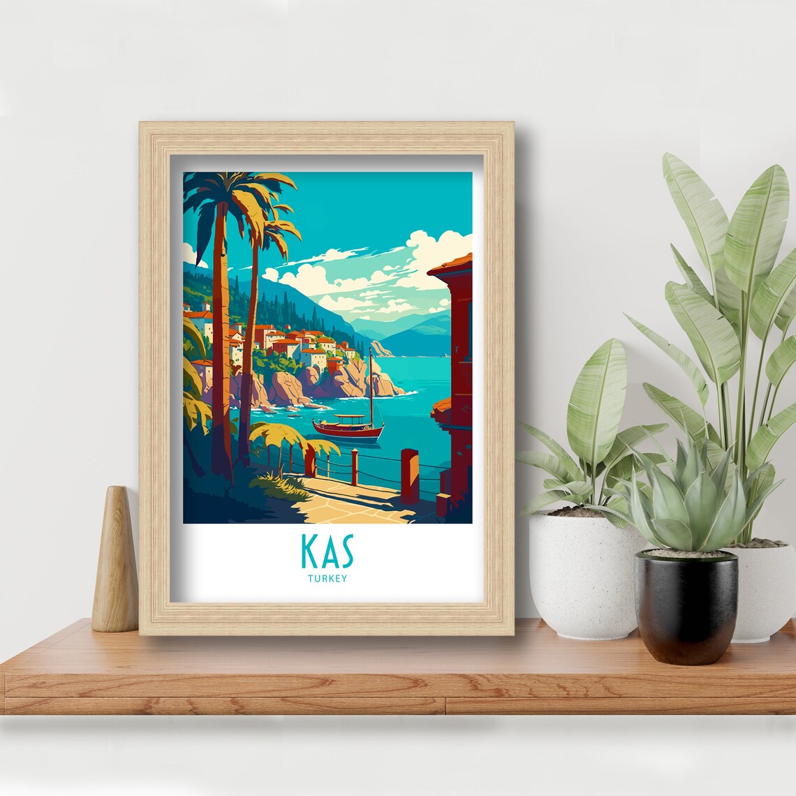 Kas Turkey Travel Poster, Europe Wall Art - Image 6