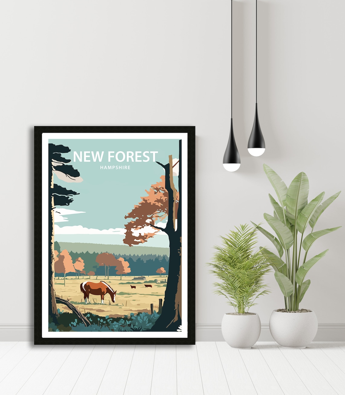 New Forest Ponies, Hampshire National Forest Art Print - Image 4