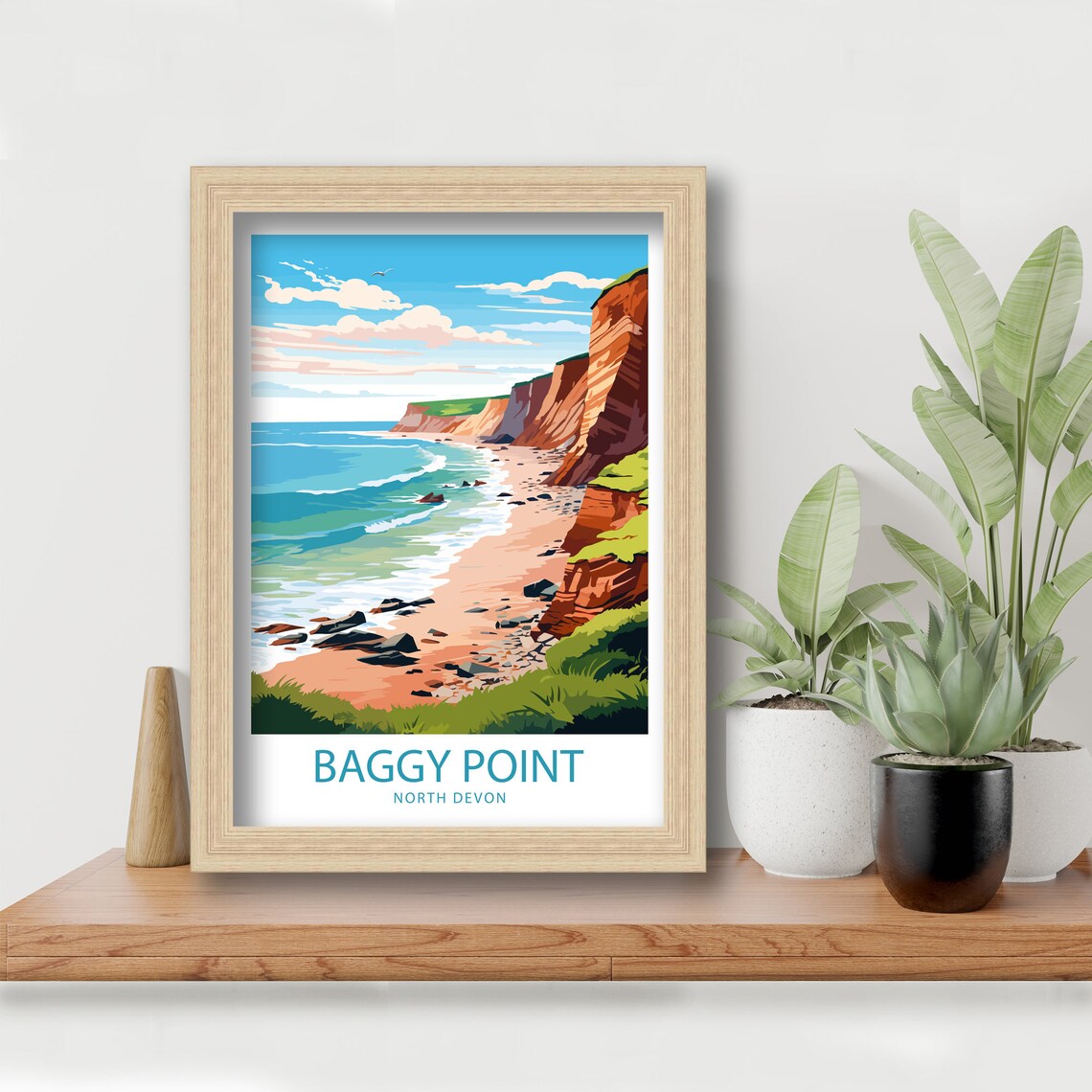 Baggy Point Travel Poster, UK Wall Decor - Image 5