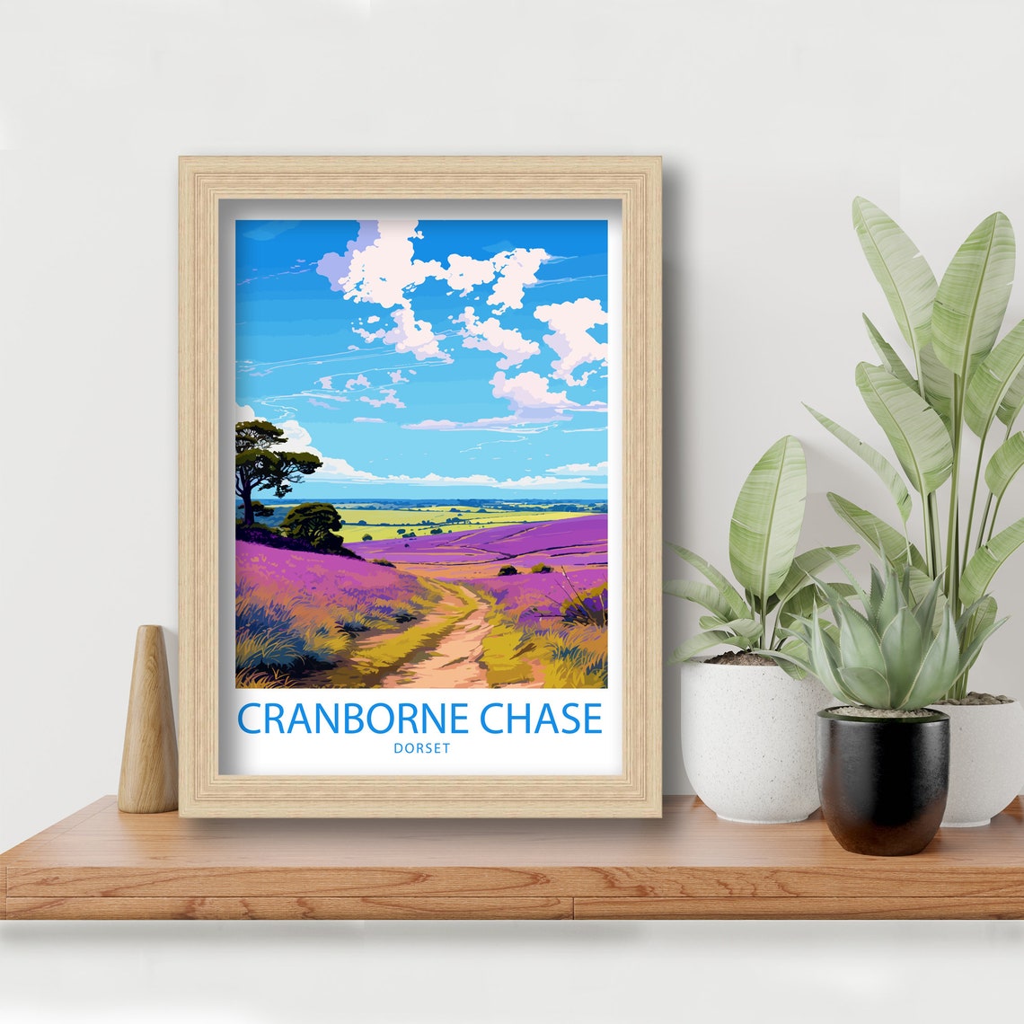 Cranborne Chase Dorset Purple Heather Moorland Country Walk Poster - Image 5