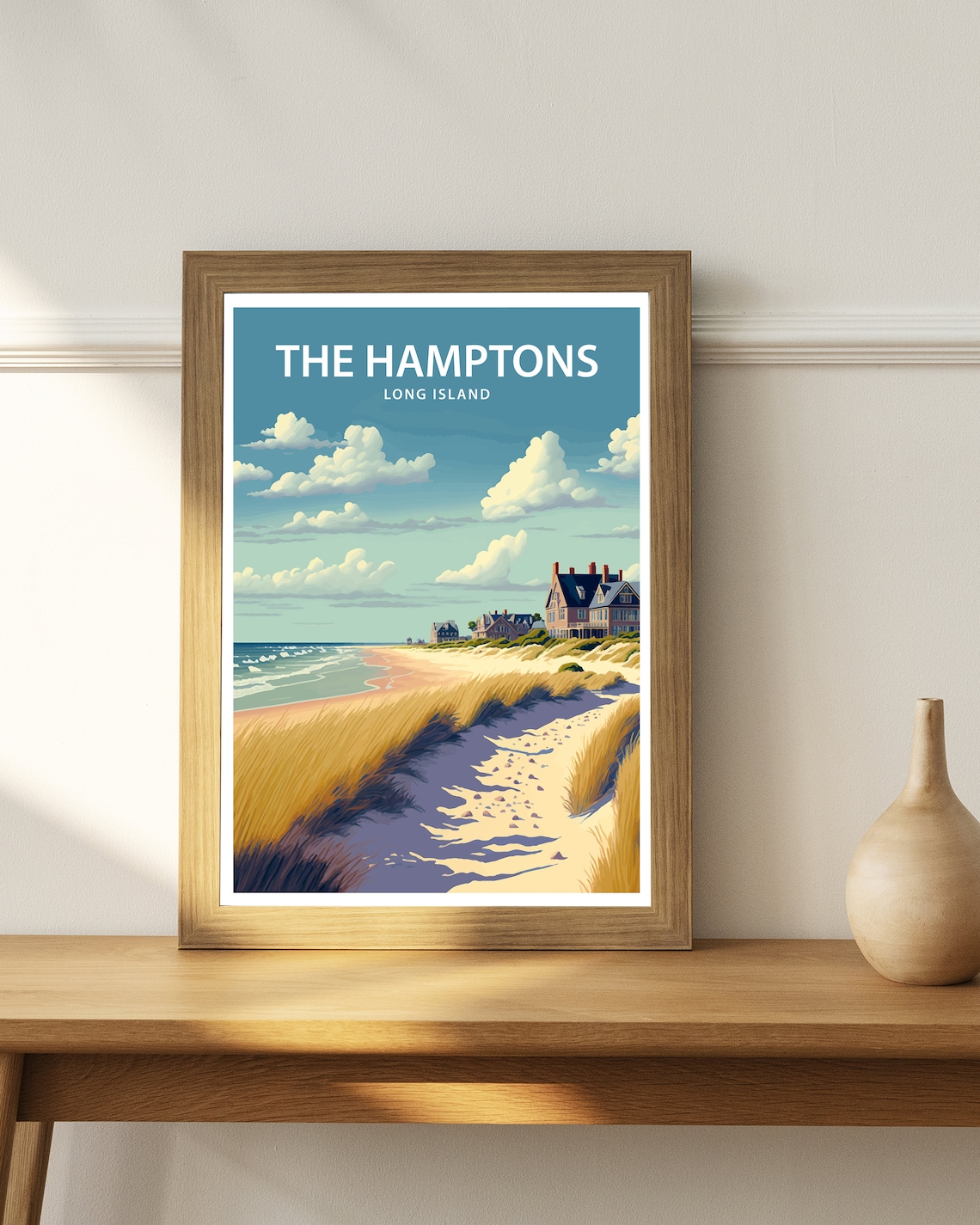 The Hamptons Beach Travel Poster, Long Island - Image 3