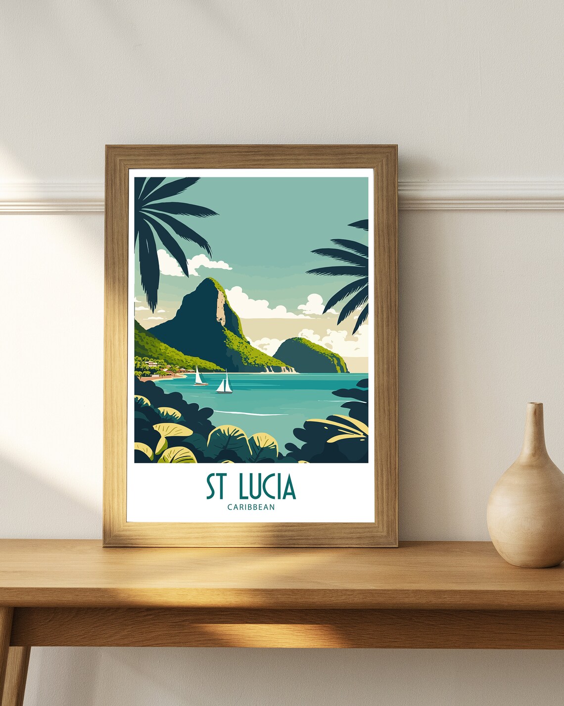 St Lucia Travel Poster, Saint Lucia Wall Art - Image 3