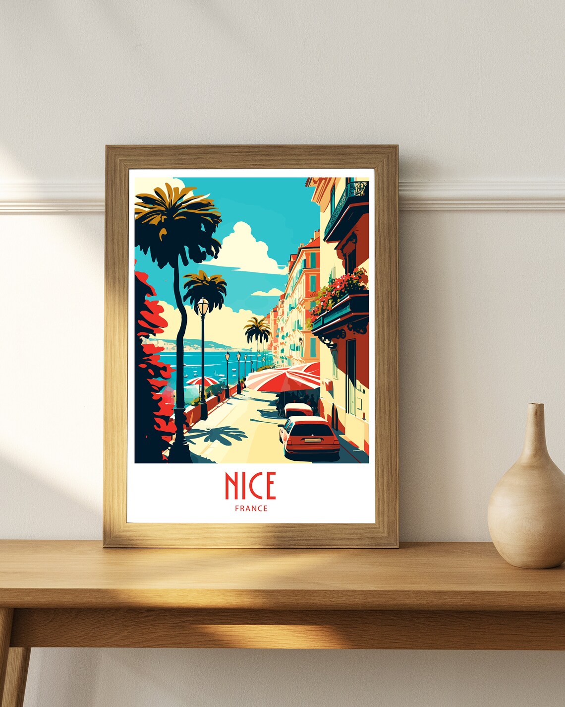 Nice France Travel Poster, Scenic Wall Art - Image 4
