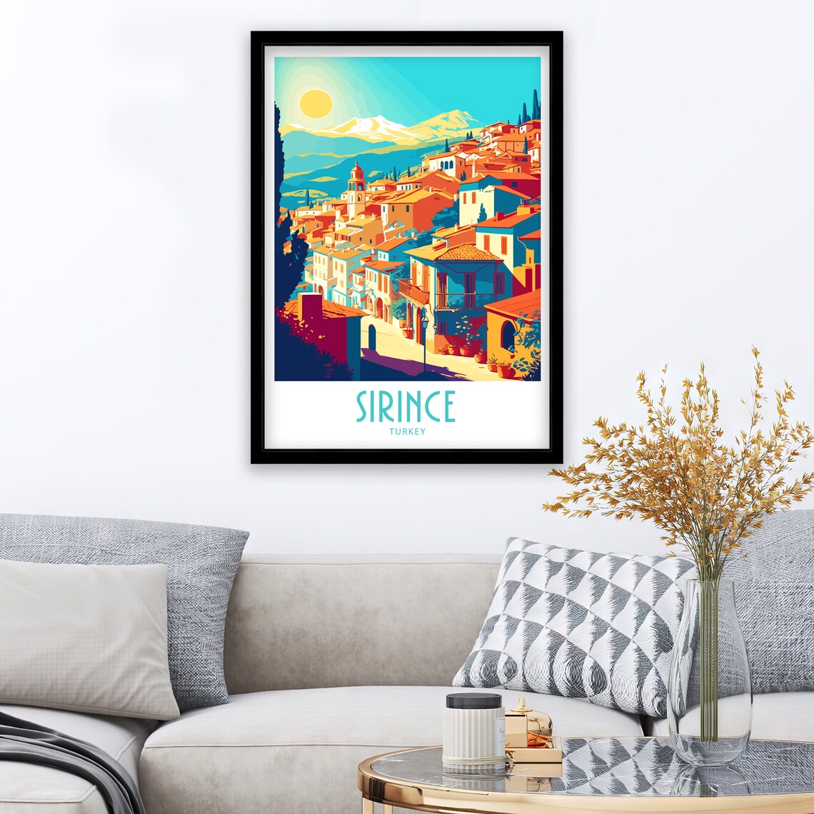 Sirince Turkey Travel Poster, Europe Wall Art - Image 4