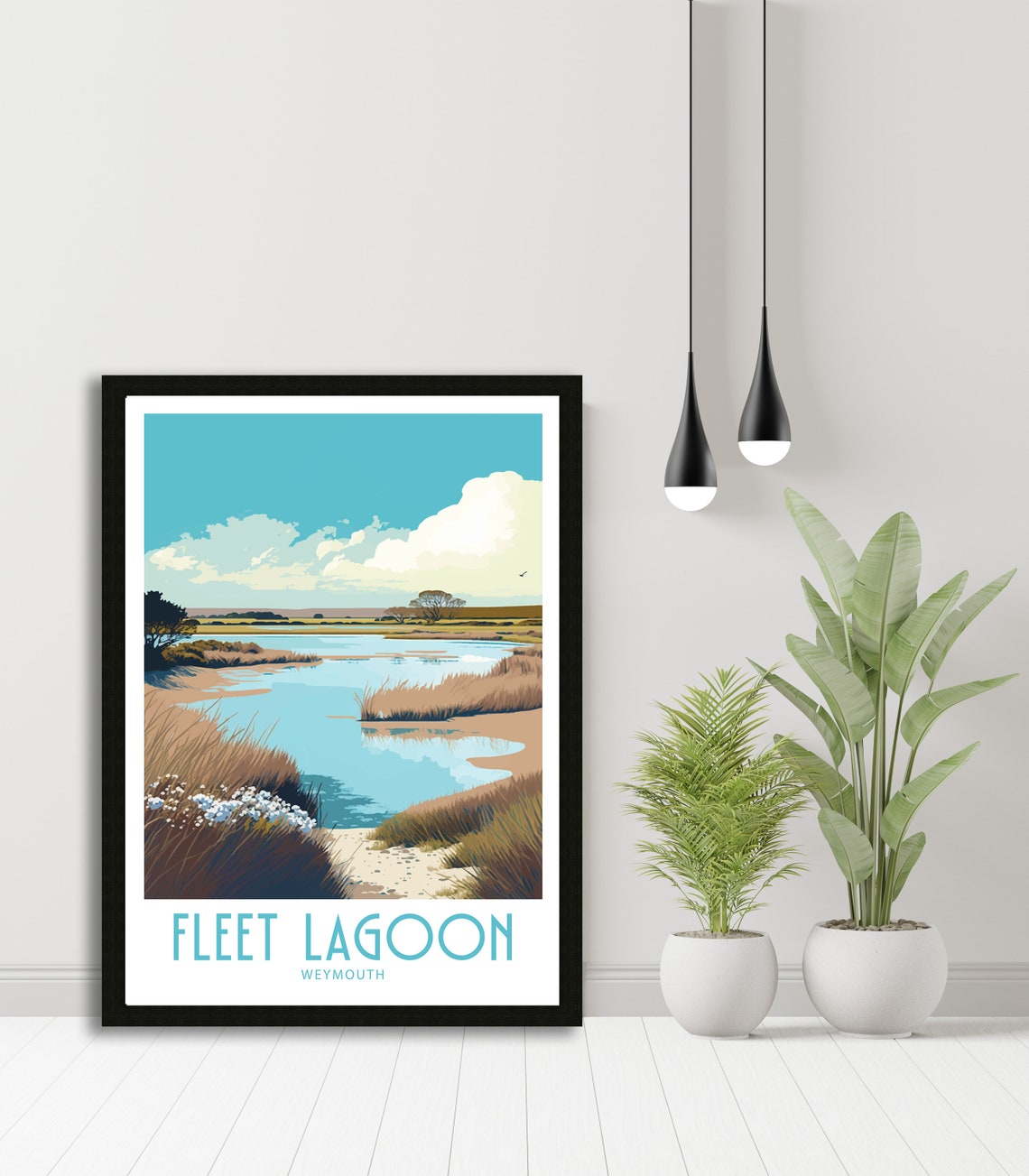 Fleet Lagoon Weymouth Dorset Peaceful Waters Vintage Travel Poster - Image 5