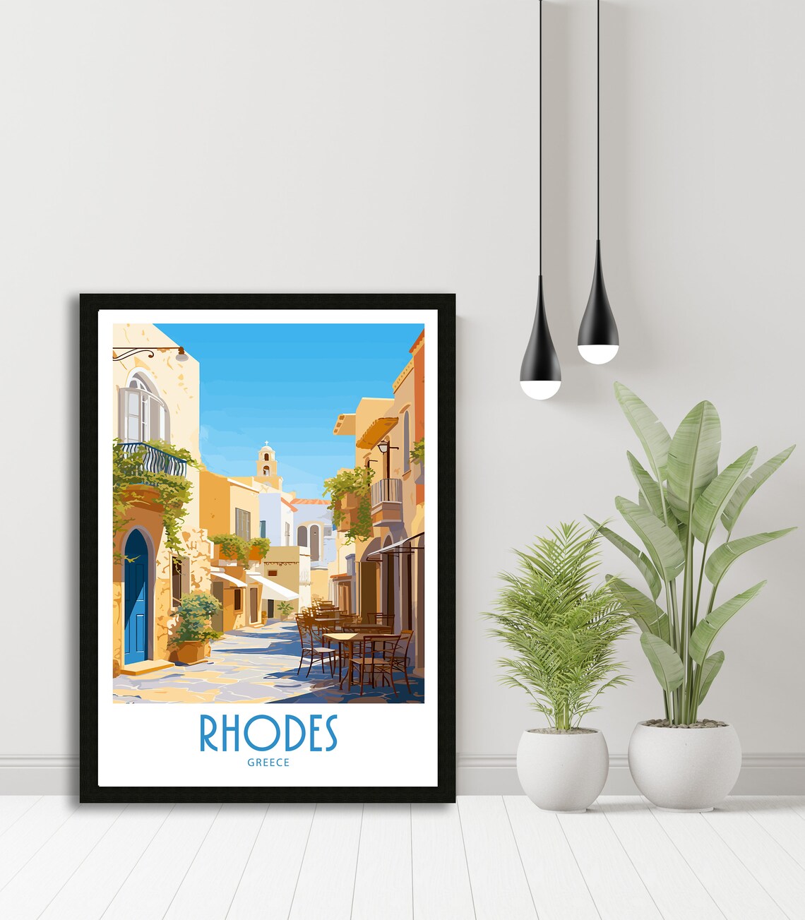 Rhodes Greece Travel Poster, Europe Wall Art - Image 5