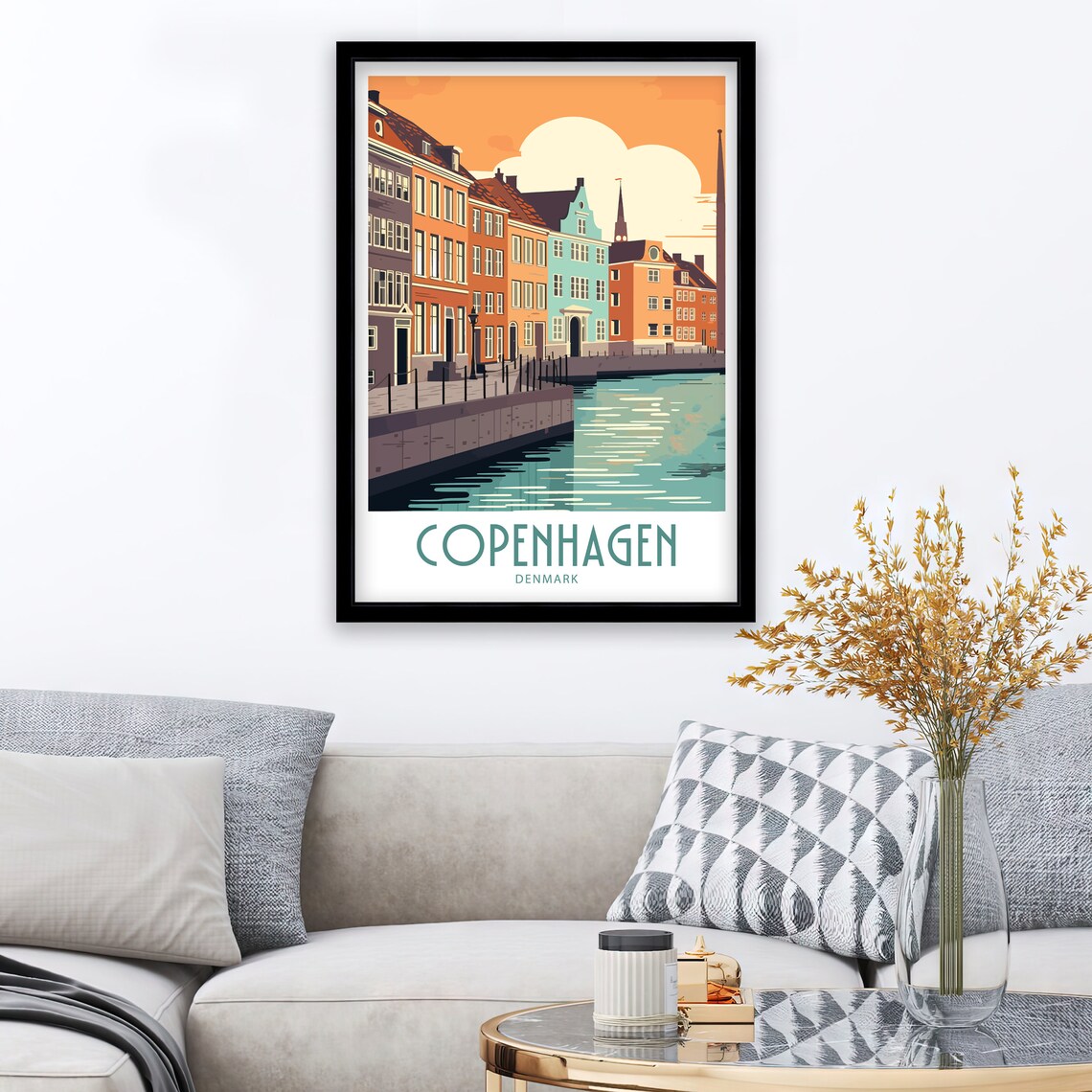 Copenhagen Denmark Gift Travel Poster - Image 3