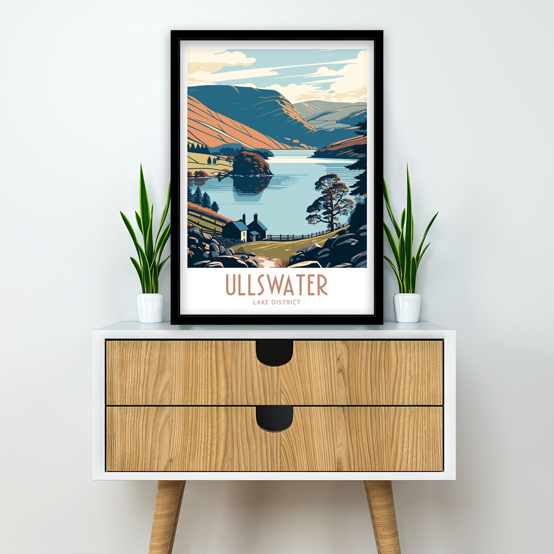 Ullswater Travel Poster, Lake District Art Print - Image 2