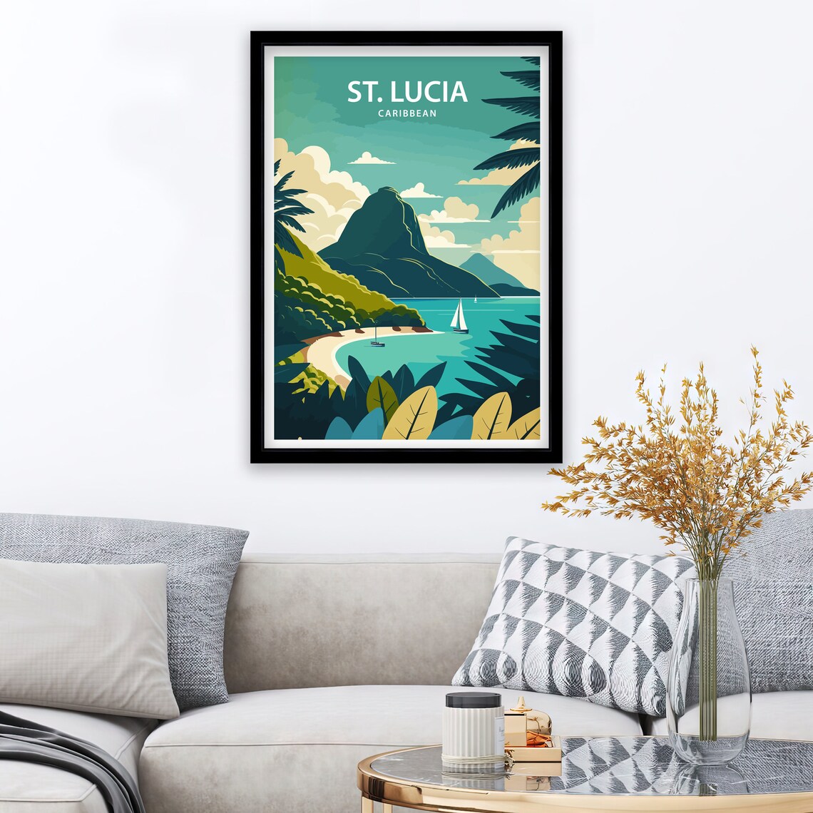 Saint Lucia Travel Poster, Island Wall Art - Image 2