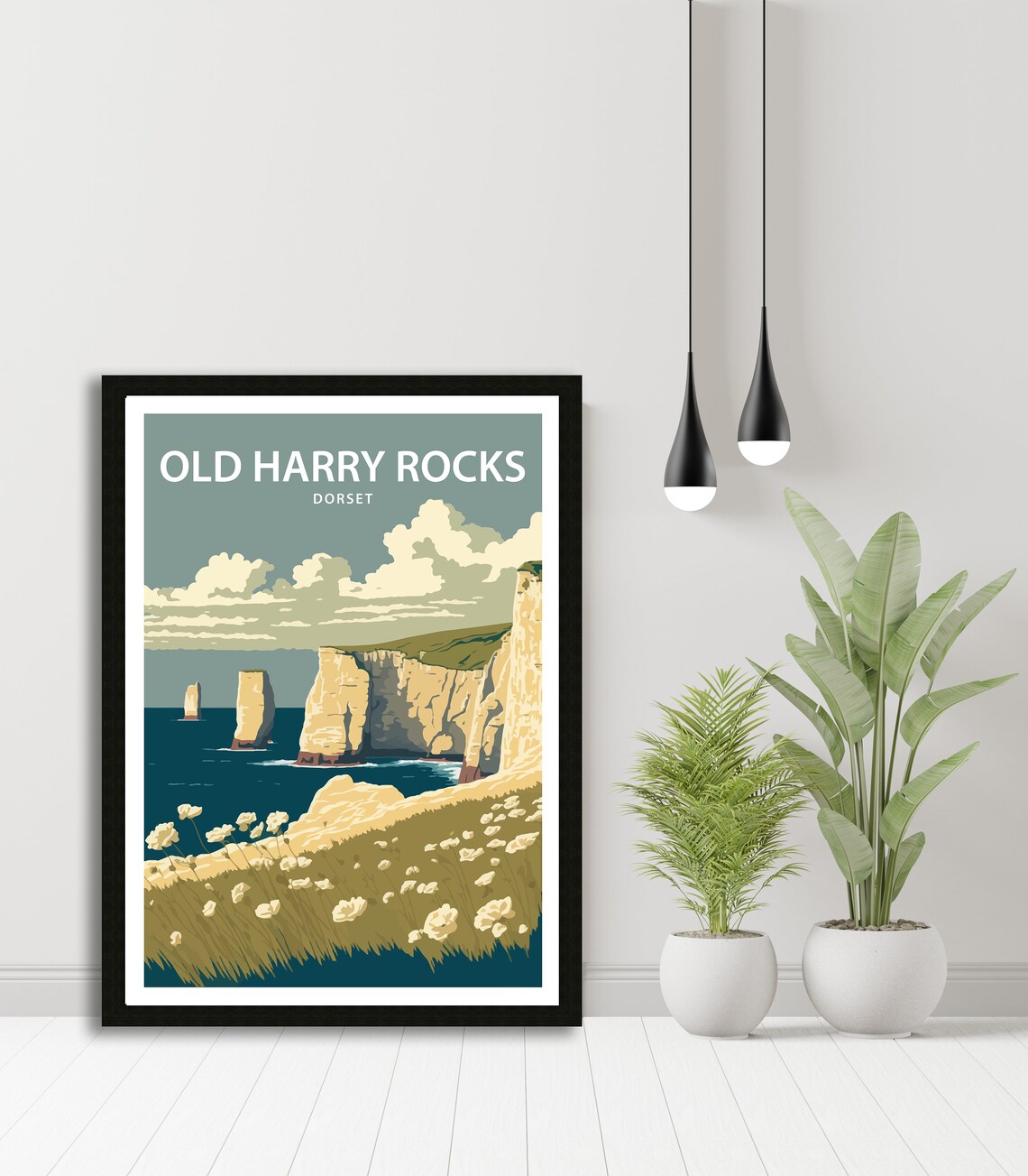 Old Harry Rocks, Jurassic Coast Travel Poster - Image 3