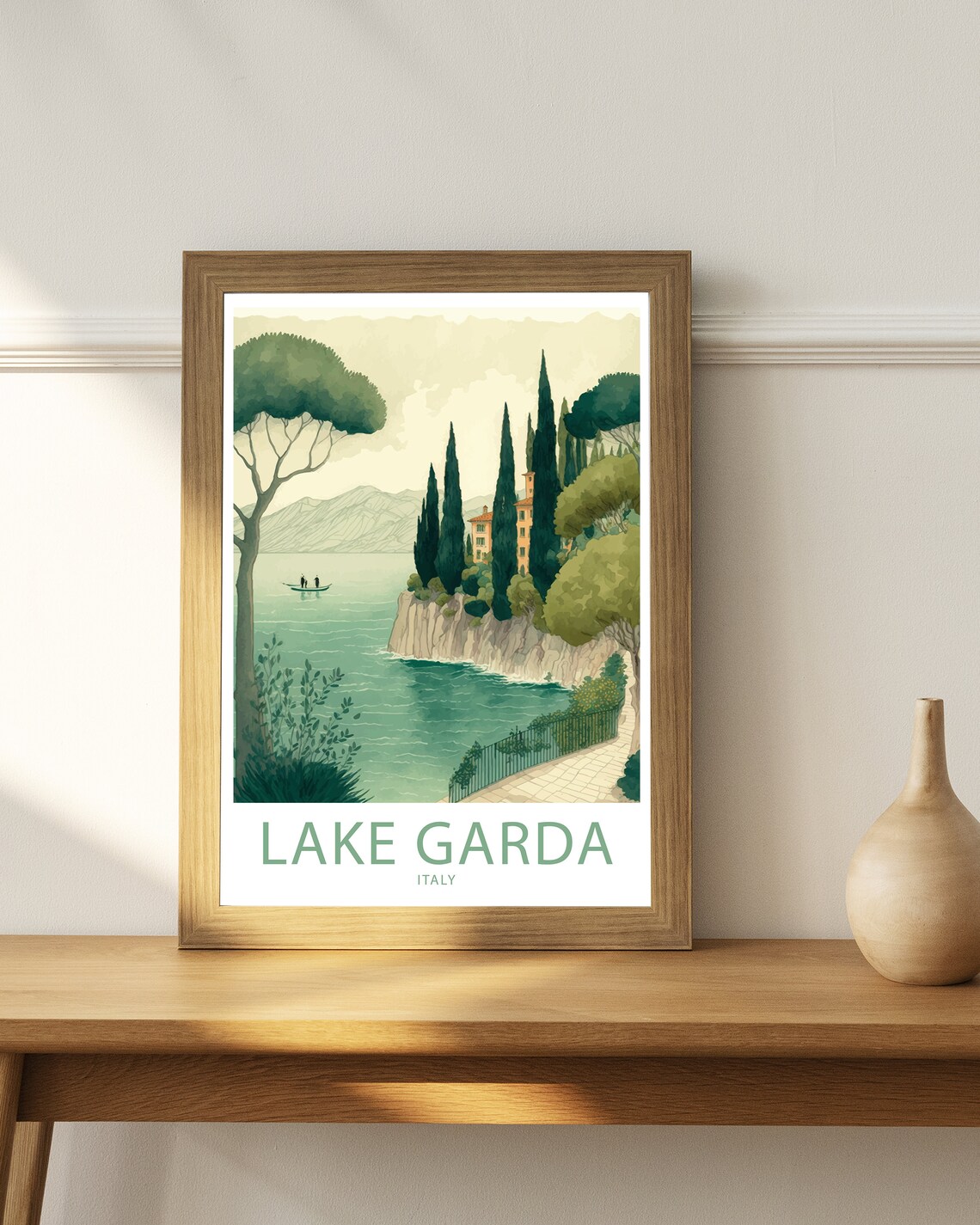 Lake Garda Travel Poster, Italy Scenic Wall Art - Image 4