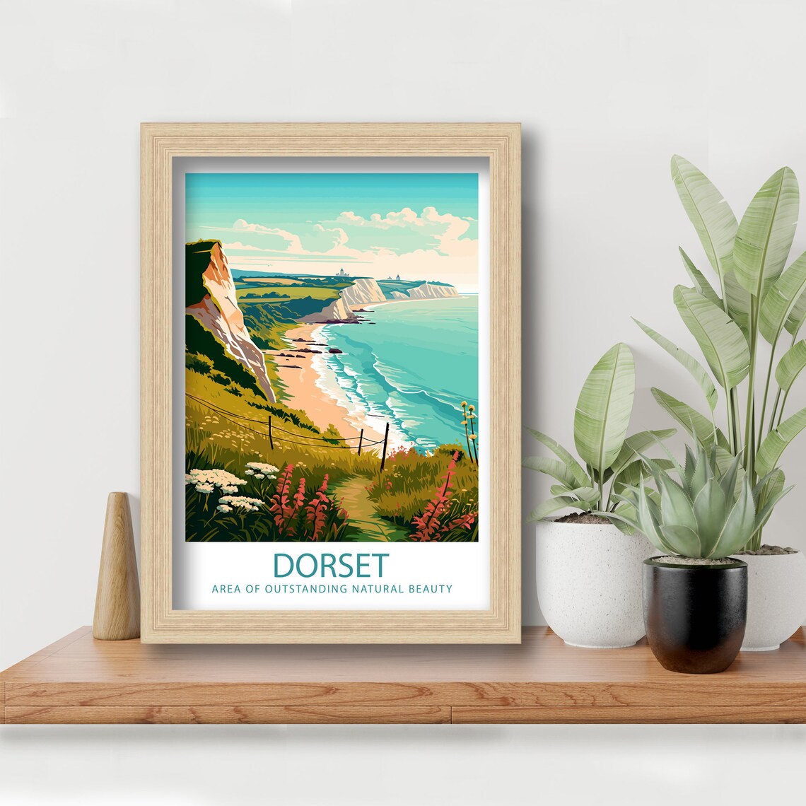 Dorset AONB Travel Print, Dorset Wall Decor - Image 5