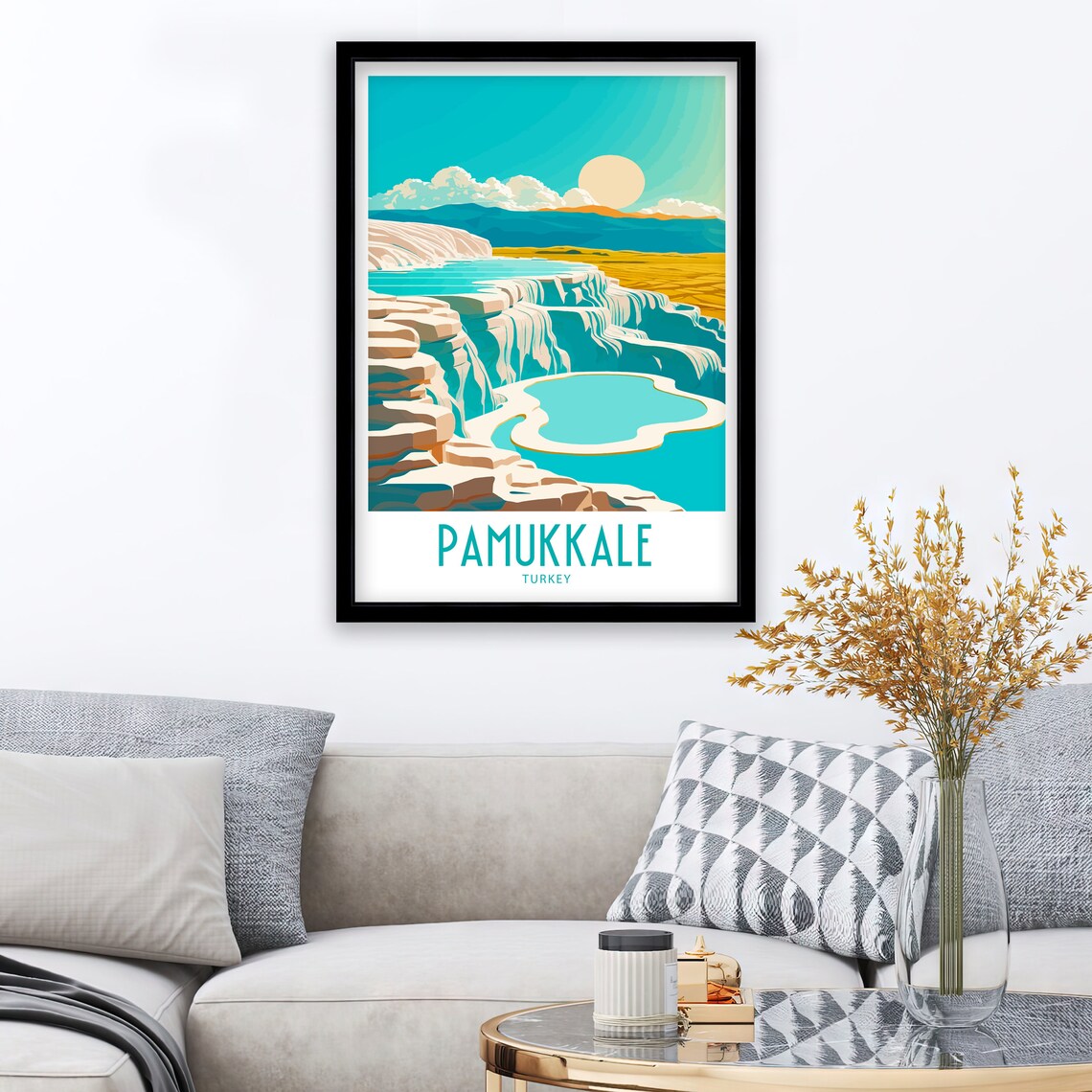 Pamukkale Turkey Travel Poster, Travel Print - Image 3