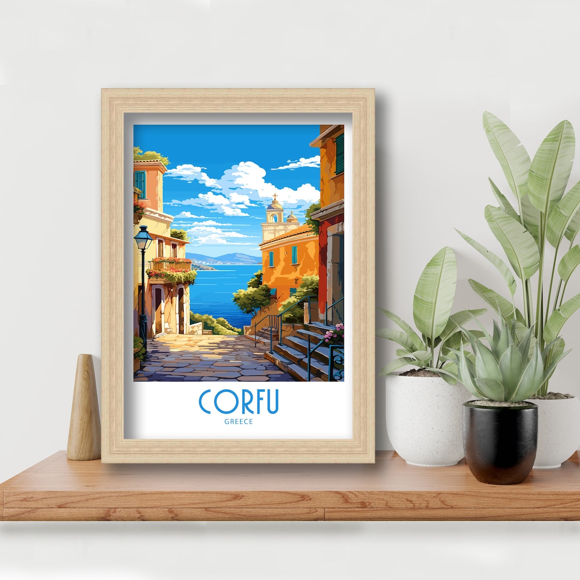 Corfu Greece Travel Poster, Europe Wall Art Print - Image 6