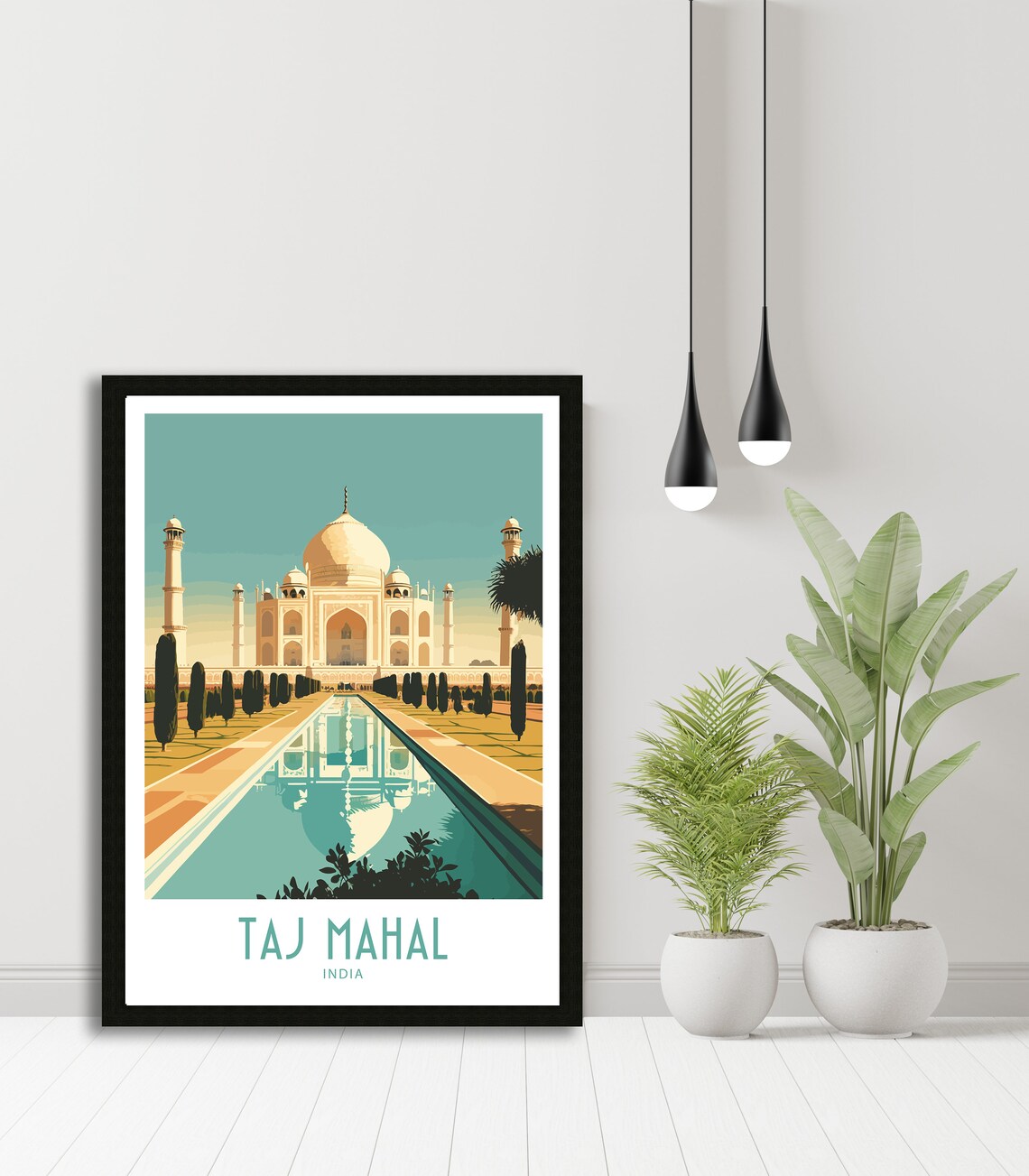 Taj Mahal India Travel Poster, Scenic Place Art - Image 5