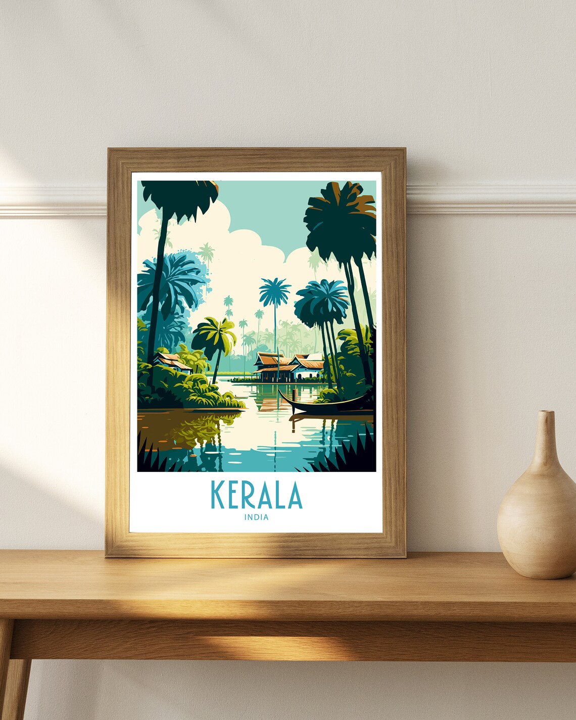 Kerala India Travel Poster, India Scenery Wall Art - Image 4