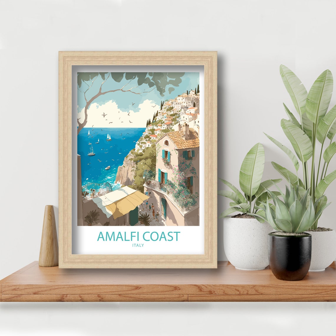 Amalfi Coast Art Print Amalfi Coast Print Italy Print Italy Wall Art Amalfi Coast Art Italy Poster Amalfi Poster Amalfi Print - Image 5