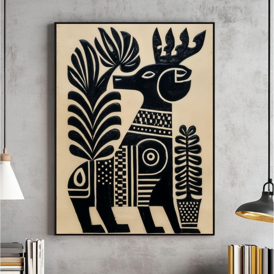 Traditional Mexican Folk Poster, Vintage Culture Art Print