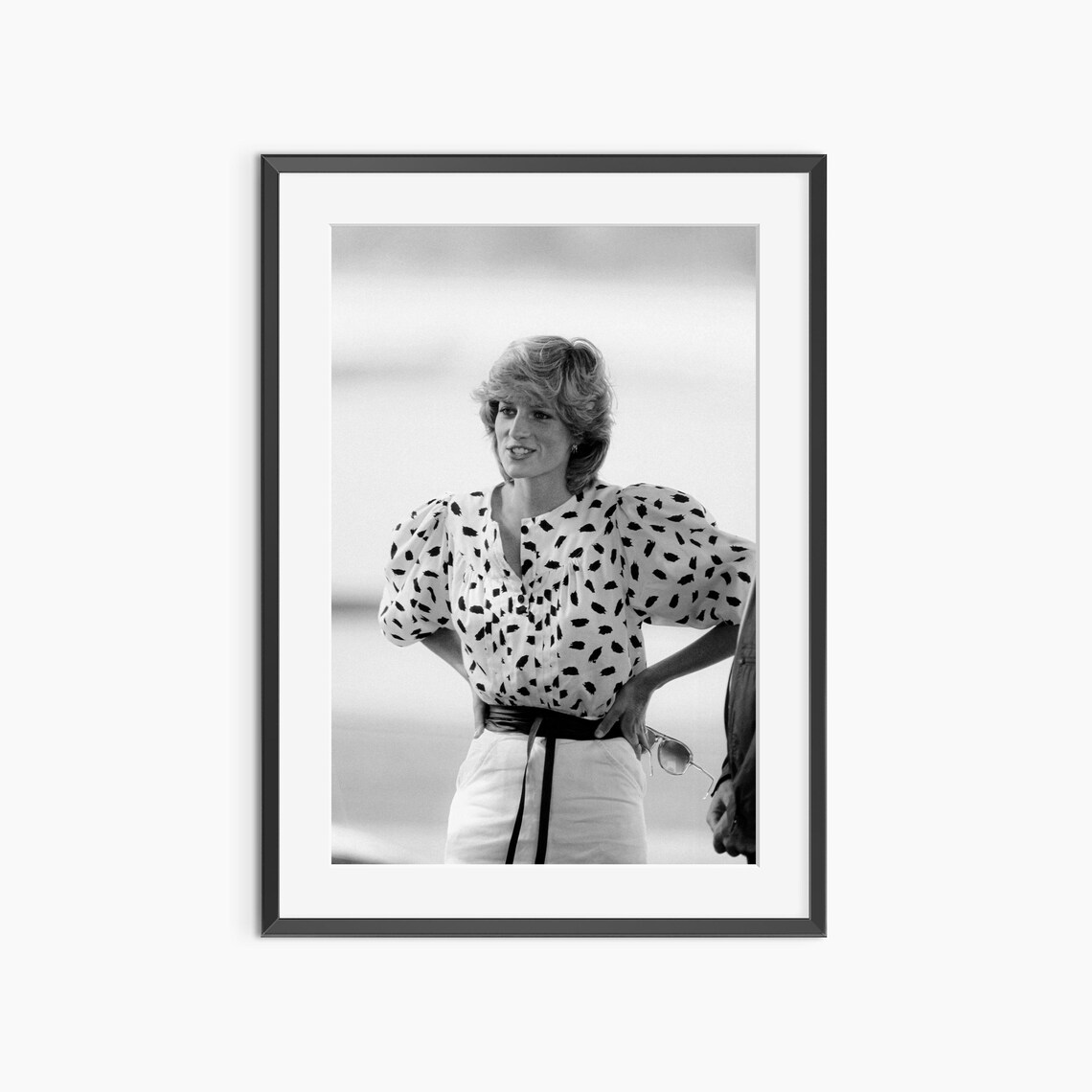 Princess Diana Vintage Black And White Portrait Photography Print
