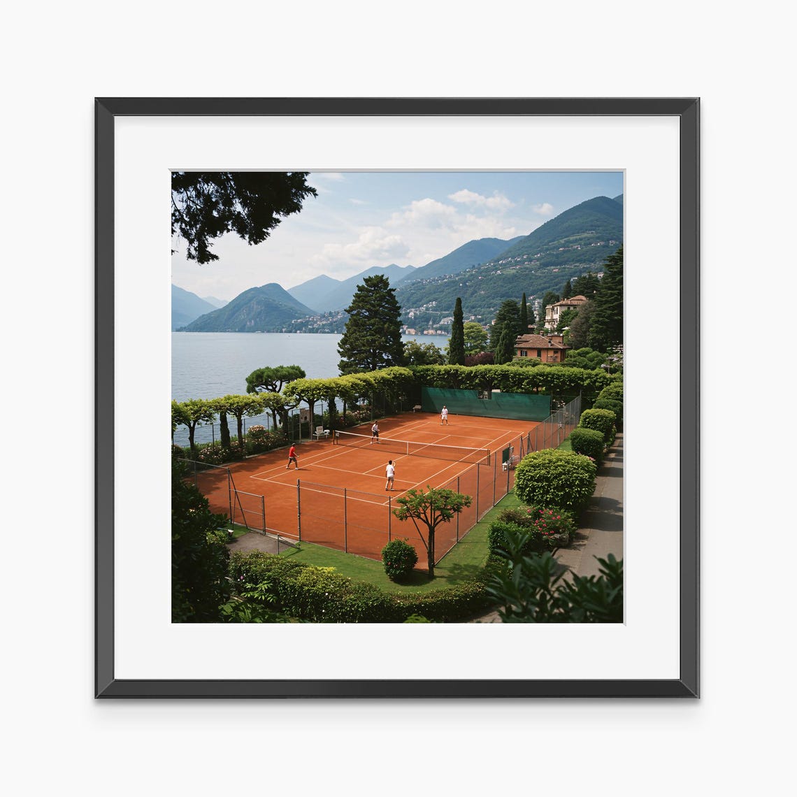Tennis Court Photography Prints Poster Wall Art Sports Fashion Living Room Decor Museum Grade
