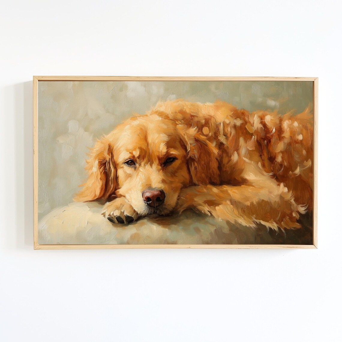 Vintage Golden Retriever Memorial Art Print