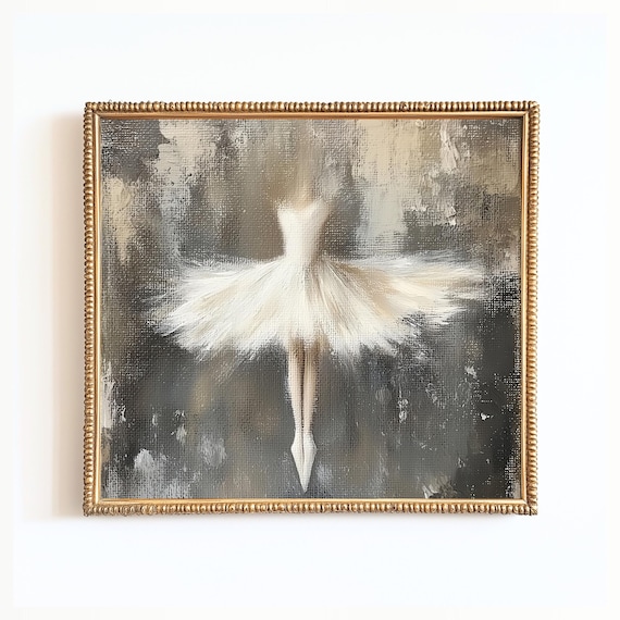 Abstract Ballerina Art Print Minimalist Neutral Decor