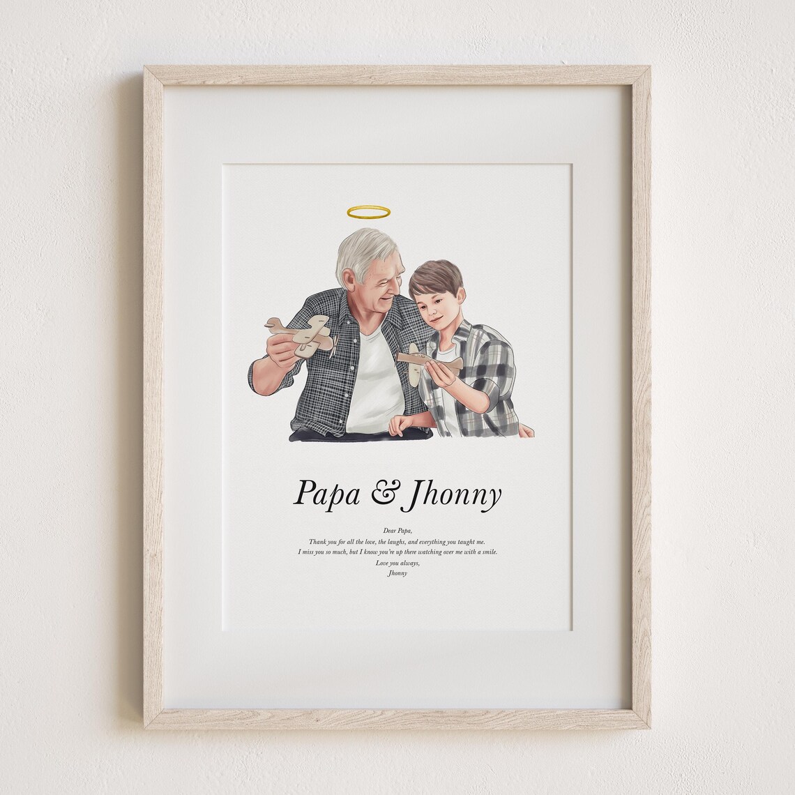 Memorial Portrait Photo Merge, Family Portrait Art Print
