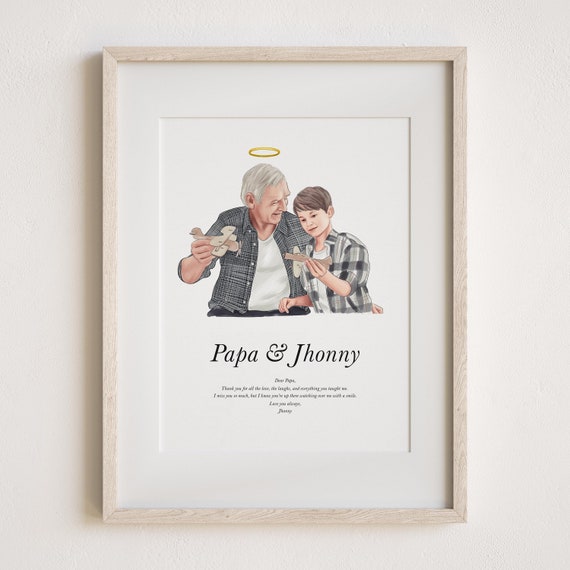 Memorial Portrait Photo Merge, Family Portrait Art Print