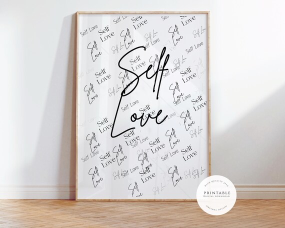 Self Love Art Print, Minimalist Quote