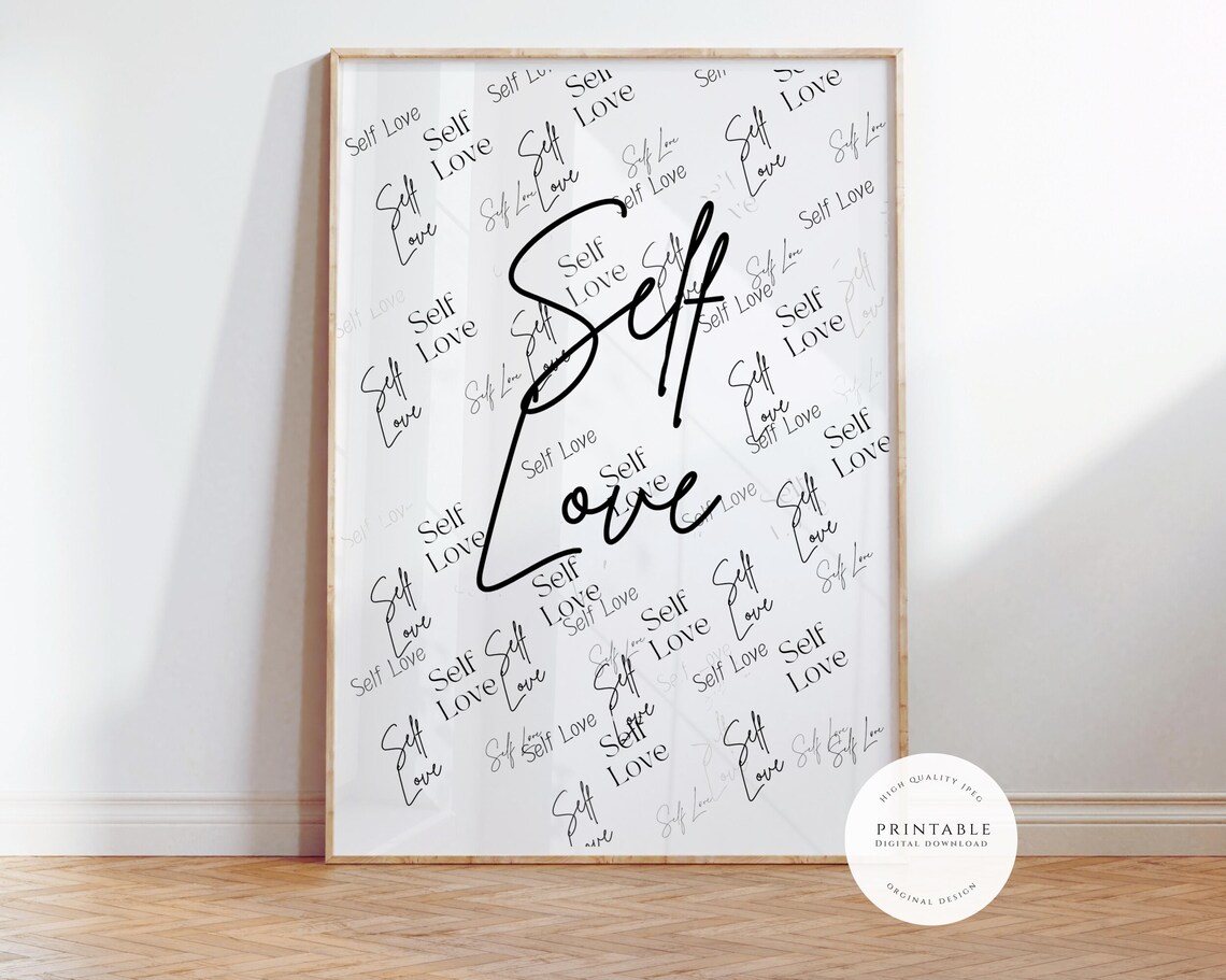 Self Love Art Print, Minimalist Quote