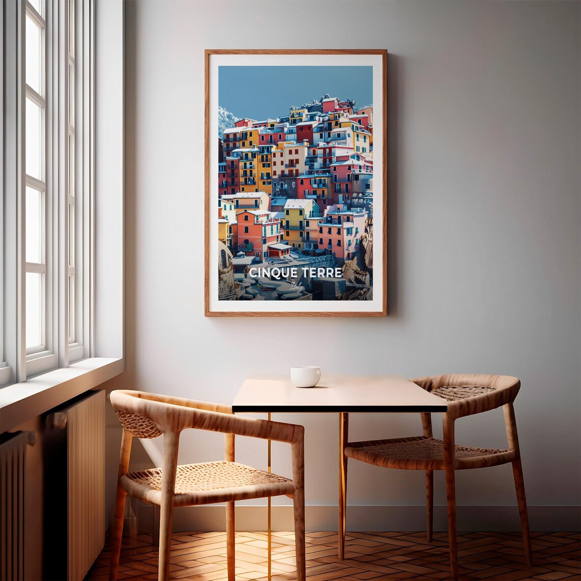 Cinque Terre Italy Stacked Pastel Houses Village Travel Poster - Image 3
