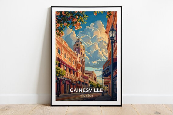 Gainesville Hippodrome Theatre Historic Street Travel Poster