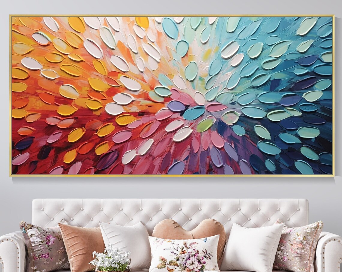 Bohemian Flower Oil Painting, Botanical Art Print